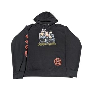 Crunchyroll Hoodie Mens M Black Jujutsu Kaisen Graphic Pullover Anime Gojo JJK